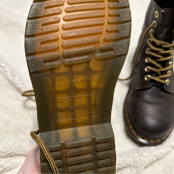 DR MARTEN 1460 CRAZY HORSE LEATHER LACE UP BOOTS - Picture 6 of 10